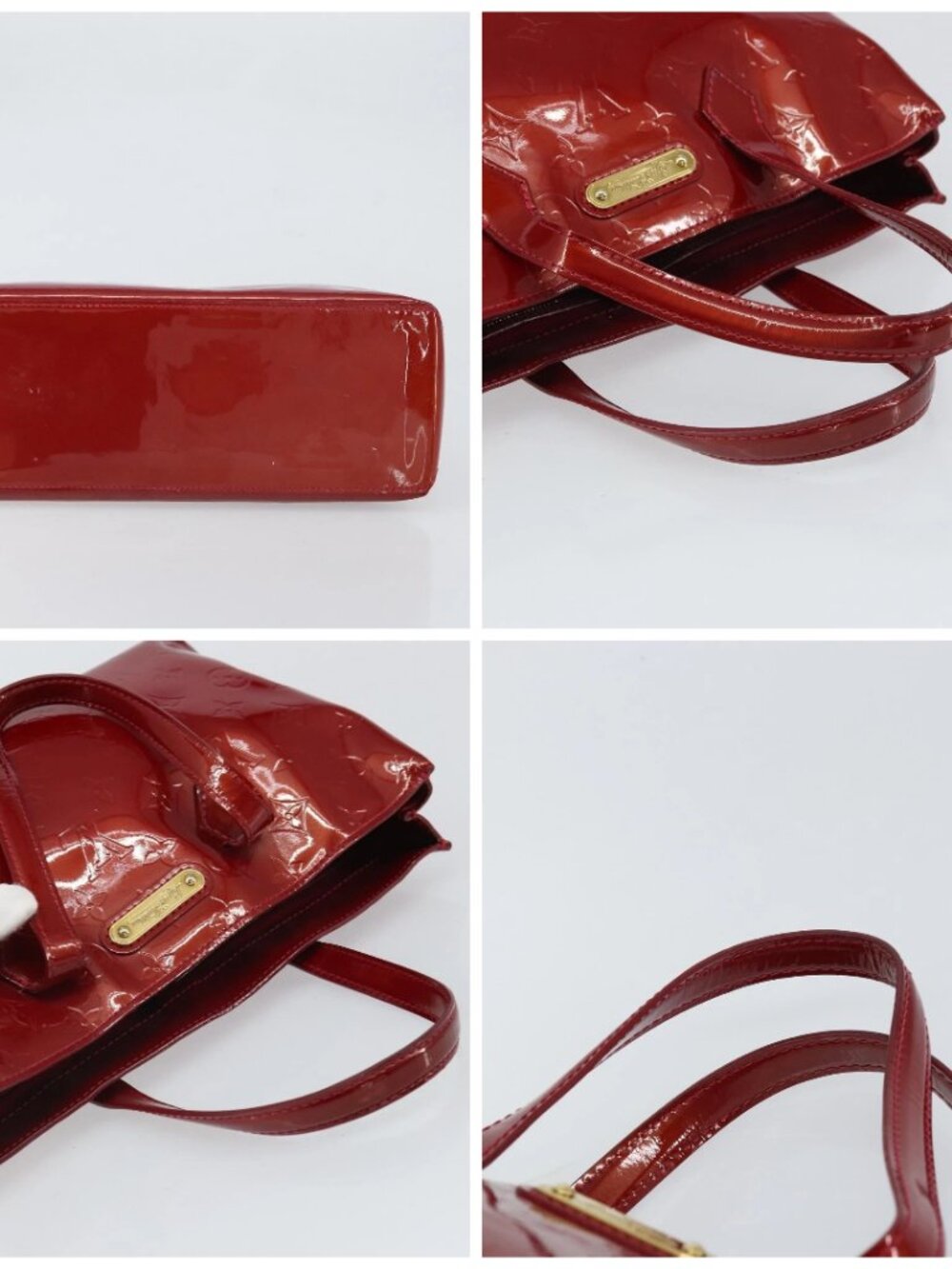 LOUIS VUITTON Vernis Wilshire PM Hand Bag Pomme D'amour - Picture 16 of 16